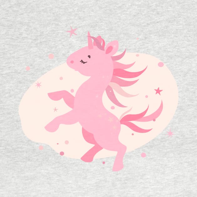 Pink prancing unicorn by  ESHA-Studio